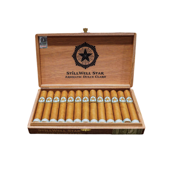 an open box of dunbarton stillwell star dulce claro cigars