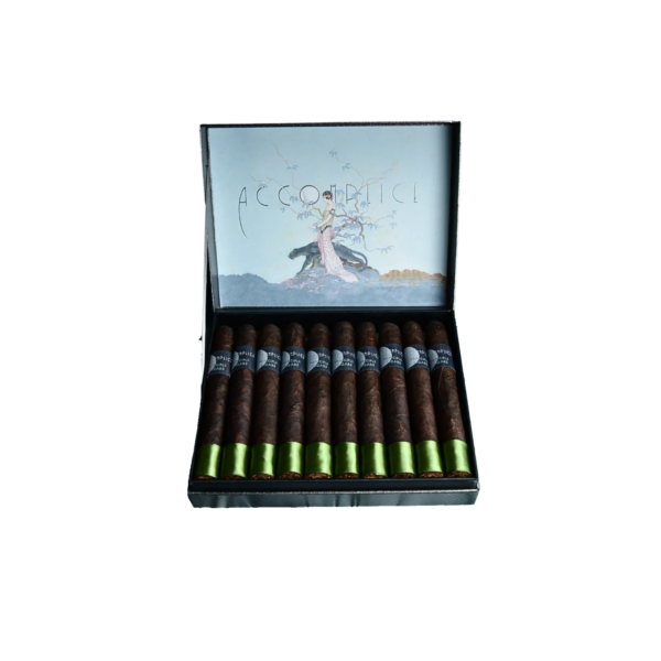 open box of principle accomplice maduro toro cigars